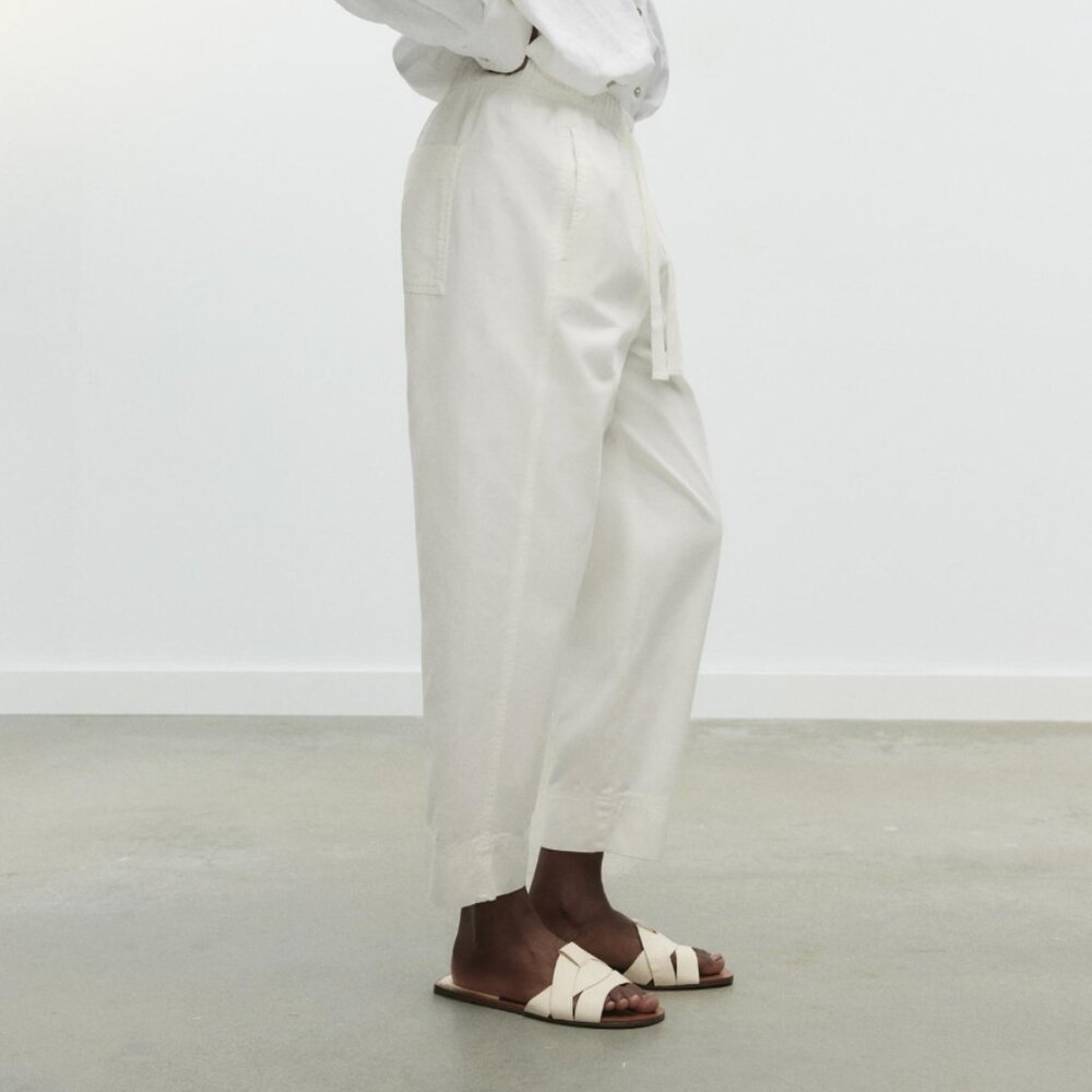 Zara Flat Crossed Leather Sandals - Picture 4 of 8
